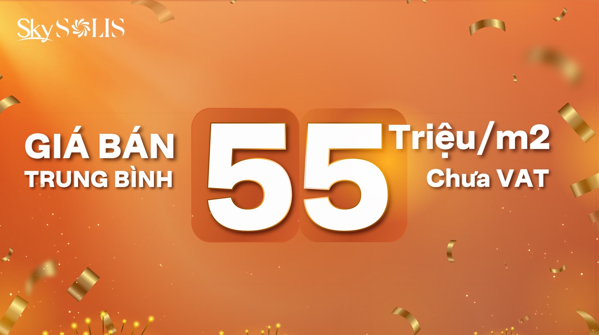 Giá bán căn hộ SkySolis tham khảo 55 triệu mỗi mét vuông