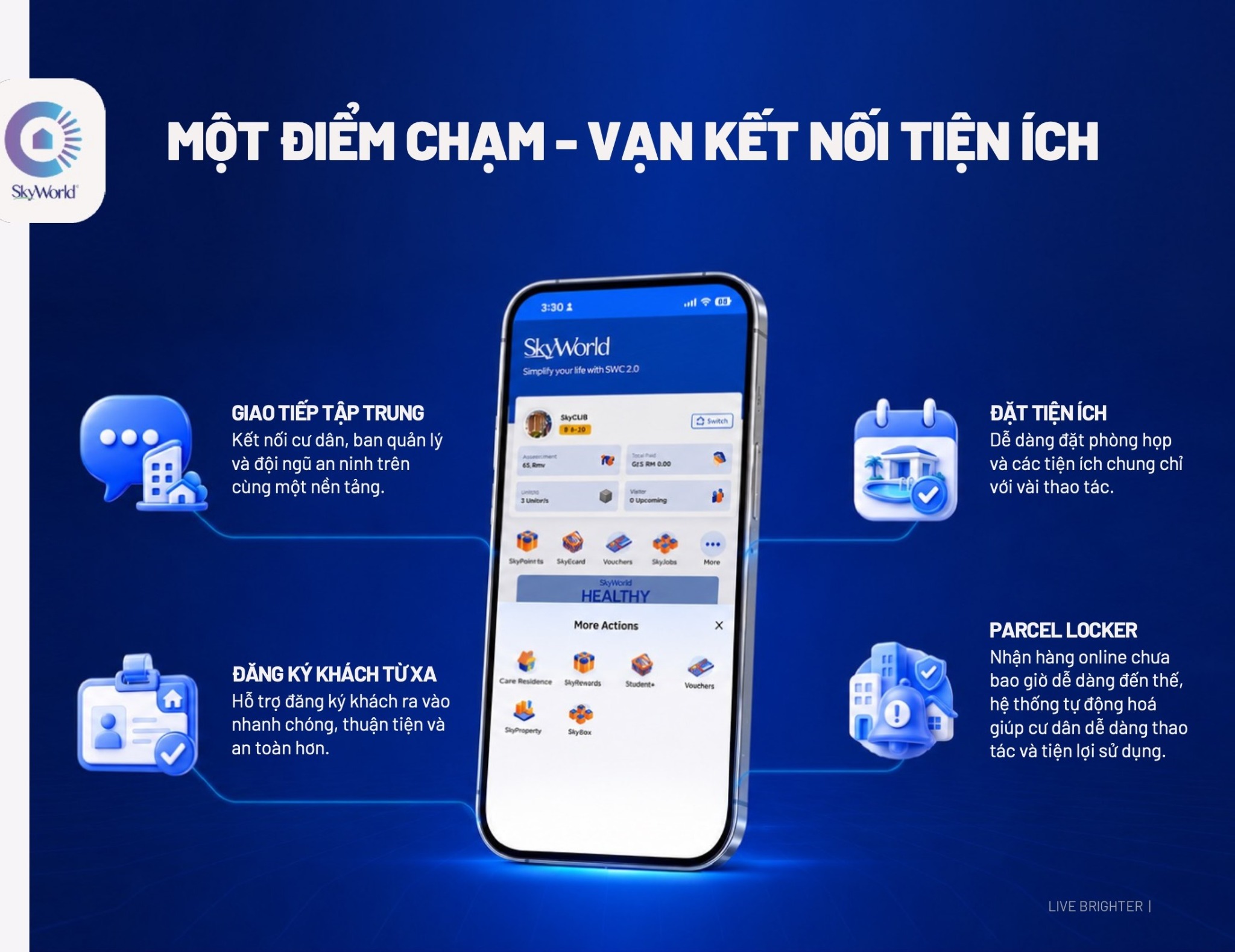 Một điểm chạm, vạn kết nối tiện ích SkyWorld Connect